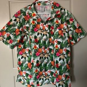 Hawaiian Halloween Costume shirt with lei